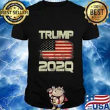 Trump 2020 202Q Q Qanon US Flag Patriot WWG1WGA Patriot Gift T-Shirt