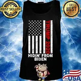Trump 2020 Hiding from Biden shirt USA Flag Anti Joe Biden T-Shirt Tank top