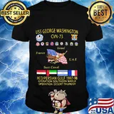 Uss george washington (cvn-73) 1997-98 operation southern watch american flag shirt