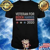 Veterans for Biden Harris 2020 USA Flag Vintage Retro Gift T-Shirt