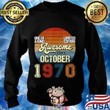 Vintage October 1970 50 Years Old 50th Birthday Gifts T-Shirt Sweater