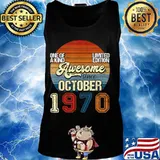 Vintage October 1970 50 Years Old 50th Birthday Gifts T-Shirt Tank top