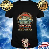 Vintage September 1940 80 Year Old Shirt 80th Birthday T-Shirt