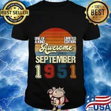 Vintage SEPTEMBER 1951 69 Years Old 69th Birthday Gifts T-Shirt