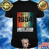 Vintage September 1954 Bday Gifts 66 Years Old 66th Birthday T-Shirt