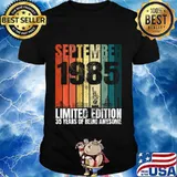Vintage September 1985 Bday Gifts 35 Years Old 35th Birthday T-Shirt