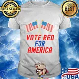 Vote Red For America Trump American flag T-Shirt
