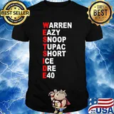 Westside warren eazy snoop tupac short ice dre e40 shirt