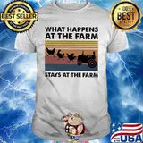 What happens at the farm stays at the farm vintage retro shirt