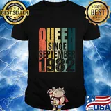 Womens 38th Birthday Gifts Quarantine Queen Since September 1982 T-Shirt