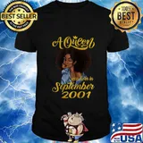 Womens A Queen Was Born in September 2001 19th Birthday Gift T-Shirt