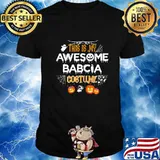Womens This Is My Awesome Grandma Babcia Costume Halloween Gift T-Shirt