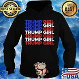 Womens Vote Pro Trump I US Flag Womens Trump Girl T-Shirt Hoodie