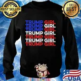Womens Vote Pro Trump I US Flag Womens Trump Girl T-Shirt Sweater