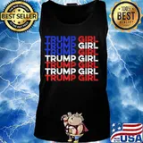 Womens Vote Pro Trump I US Flag Womens Trump Girl T-Shirt Tank top