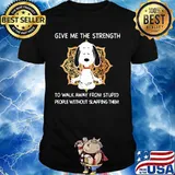 Yoga snoopy give me the strength to walk away from stupid people without slapping them shirt
