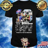 19 years of 2001-2020 Fast and Furious 10 movies signature shirt