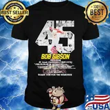 45 bob gibson 1935 2020 st.louis cardinals hank for the memories signature shirt