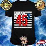 45 Squared Trump 2020 Second Term USA Political Campaign T-Shirt