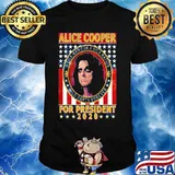Alice cooper for president 2020 a sick man for a sick animation wild party forever vintage shirt