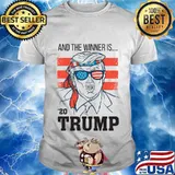And The Winner Is 2020 Trump American Flag Shirt