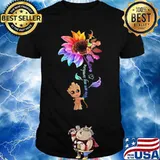 Baby groot you are my sunshine sunflower shirt