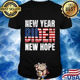 Biden New Year Hope Blue Wave Democratic Vintage Distressed Shirt