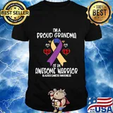 Bladder Cancer Awareness I'm Proud Grandma of Awesome Warrio T-Shirt