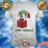 Book merry bookmas santa xmas shirt