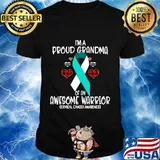 Cervical Cancer Awareness I'm Proud Grandma of Awesome Warri T-Shirt
