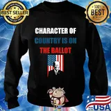Character Of Country Is On The Ballot Joe Biden American Flag Shirt Sweater
