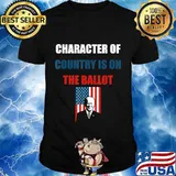 Character Of Country Is On The Ballot Joe Biden American Flag Shirt