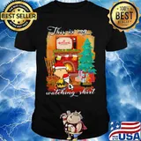 Charlie brown and snoopy this is my watching ugly christmas shirt