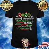 Christmas 2020 in Quarantine with Face Mask Stay 6 Feet Shirt