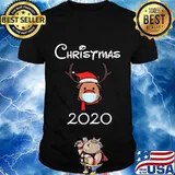 Christmas 2020 Rudolph Reindeer Mask Funny Matching Family T-Shirt