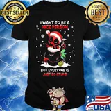 Christmas deadpool santa i want to be a nice person but everyone is just so stupid shirt