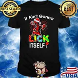 Christmas deadpool santa it ain't gonna lick itself shirt