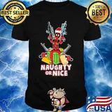 Christmas deadpool santa naughty or nice shirt
