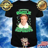 Christmas elf i just like to smile smiling's my favorite shirt