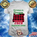 Christmas In Oregon 2020 Quarantine Edition Map Shirt