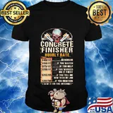 Concrete finisher hourly rate skull shirt