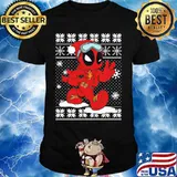 Deadpool cartoon ugly christmas shirt