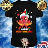 Deadpool happy hallothanksmas halloween thanksgiving christmas shirt