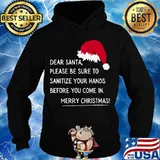 Dear Santa Please Be Sure To Sanitize Your Hands Before You Come In Merry Christmas Shirt Hoodie