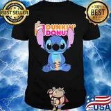 Disney stitch dunkin donuts logo shirt