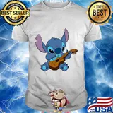 Disney stitch playing piano shirt