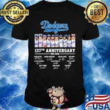 Dodgers 137th anniversary memory signatures shirt
