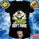 Don't Panic Sarcastic Toilet Paper Rolls Crisis Shirt Ladies tee