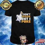 Don't Spook But I Puke Boos Beer Booze Ghost Halloween T-Shirt