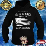 Donald trump back to back people's champion american flag election s Hoodie